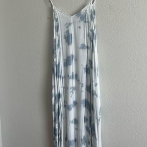 Blue and White Maxi Dress